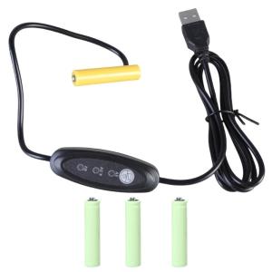 Elimination Cable USB 5V to 3/4.5/6V Power Supply Adapter Cord Wire for LED Light Compatibility 2-4pcs 1.5V 3A