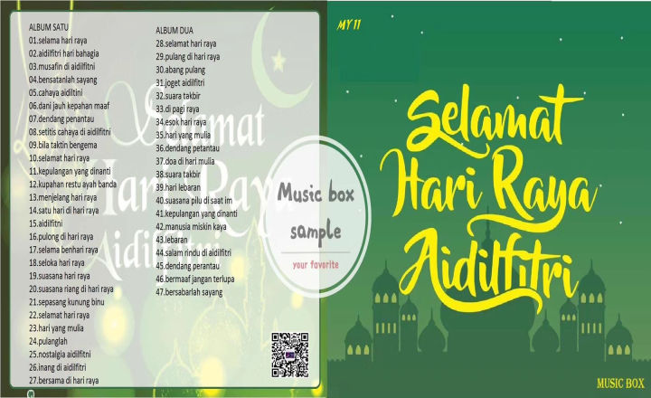 USB PENDRIVE LAGU RAYA TERBAIK SELAMAT HARI RAYA AIDILFITRI MP3