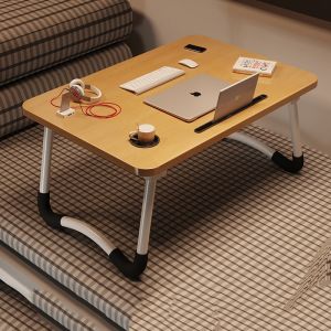 WakayaHome | Study Table Mini Table  Foldable Table Wooden Computer Office Table For Kids Bed Table