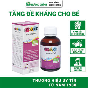 Siro Tăng Đề Kháng Cho Bé Pediakid Immuno Fort Giúp Bảo Vệ Sức Khoẻ Hạn Chế Ốm Vặt 125ml