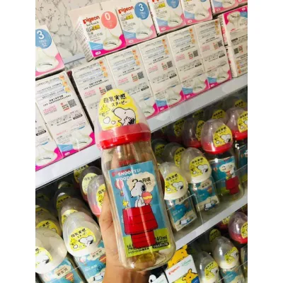 📌ของแท้ งานไทย🇹🇭 ✨pigeon (งานนำเข้า) ขวดนมคอกว้าง สีชา จุกเสมือนนมแม่ ((5 และ 8 ออนซ์)) พร้อมส่งในประเทศไทย🇹🇭🇹🇭 ขวดนมคอกว้าง ขวดนมพีเจ้น pigeon ขวดนม ขวดนม pigeon