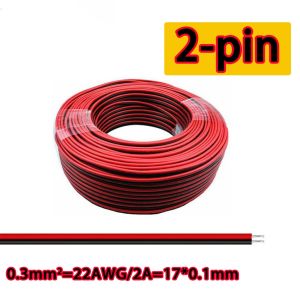 LED Strip Extension Wire 2P/3P/4P/5P/6Pin Motor Car Circle Plat Cords #22 Power Connection Cable