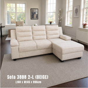 Familystar2u L Shape Sofa Anti Scratch Easy Clean Pets Friendly Office Living Room Hotel Airbnb Homestay Condo Home 3888