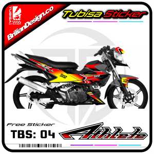 Sticker Striping Kawasaki Athlete - Stiker Striping Motor Kawasaki Athlete. TBS.SF.04