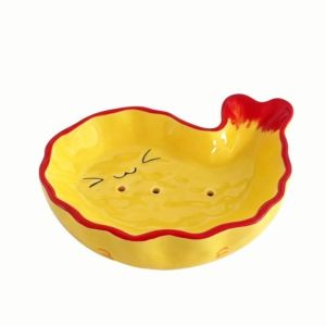 ZGNAY MALL Cartoon Luo Fried Shrimp Soap Box Ceramic Exquisite Soap Shelf Convenient Funny Draining Soap Dish Bathroom