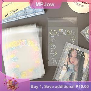 【MPJow】 100Pcs Cartoon Graffiti Kitten Self-Adhesive Bags Candy Food Packaging Card Gift Bag Small Self Sealing Bag Transparent Opp Bag