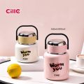 Cille 560ml/800ml/1.2L 316SS Portable Thermal Cooker Food Container Lunch Box [Double Wall]. 