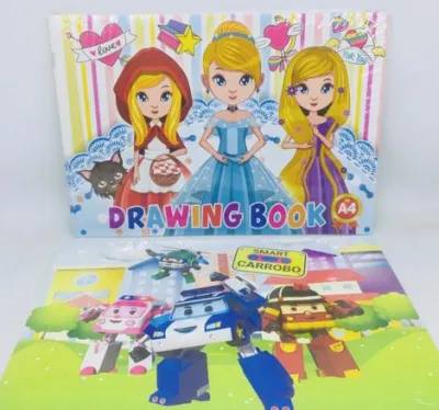 SGM - Buku Menggambar / Drawing Book isi 1 pack (10 pcs motif campur cewe dan cowo)