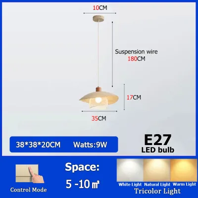 RHPOA Minimalist Style Pendant Light E27 bulb Easy installation/Replacement