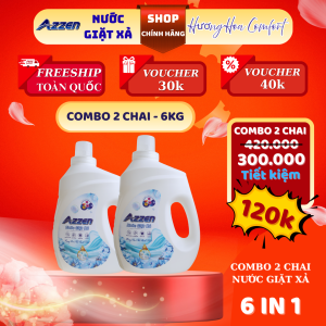 Combo 2 Chai Nước Giặt Xả Cao Cấp 6 IN 1 Hương Comfort. Tẩy Sạch Vết Bẩn Lưu Hương 24H