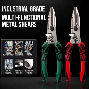 CRNGW Stainless Steel Tin Snips High-Quality Stainless Steel Multi-Function Heavy-Duty Tin Snips Saves Labor Ergonomic Hand-Held Aviation Metal Cutting Shears Home DIY