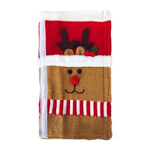 ECOCOKU Christmas Refrigerator Door Handle Covers Anti-slip Snowman Kitchen Appliance Handle Covers Easy To Clean Creative Door Knob Protector Xmas Decoration