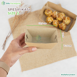 [25 PCS] Paper Tray Piring Kertas Laminasi Food Paper Kraft Ukuran S M L Alas Tempat Makan Food Grade