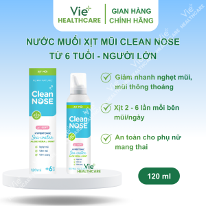 Dung dịch xịt mũi Clean NOSE® chứa lô hội và bạc hà