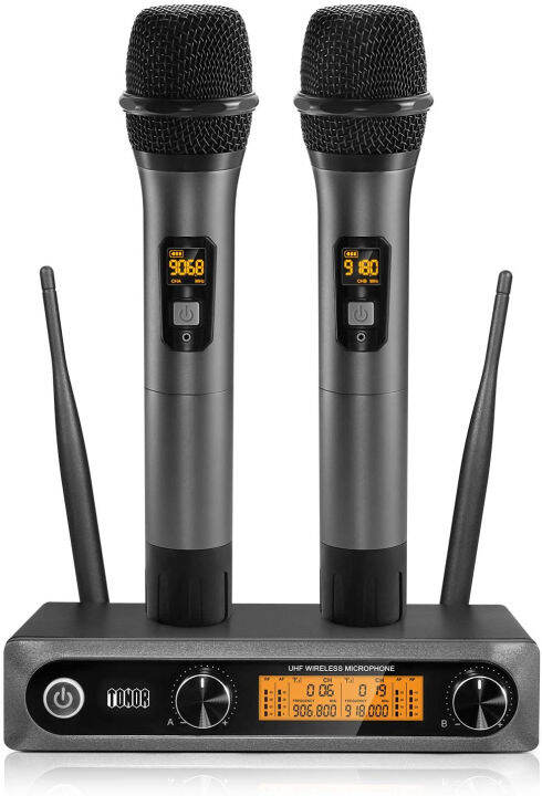 TONOR Wireless Microphone Metal Dual Professional UHF Cordless