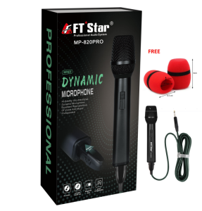 With Free Foam Heavy Duty New Arrival FT Star MP-820pro Profession Wired microphone for videokProfessional Vocal Dynamic Microphone (METAL BODY ) 1OM