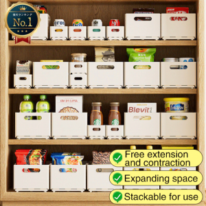 Kitchen Storage Box Desktop Expandable Snack Organizer