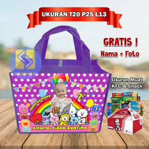 (95 PCS KFC) Tas Ultah Anak Muat KFC Tas Ultah Murah Muat KFC Tas Ulang Tahun Anak Free Nama Dan Foto Tas Ultah Murah Free Desain Karakter Bebas Tas Snack Ulang Tahun Tas Souvenir Ultah Tas Berkat Tas Aqiqah Tas Mengenang Tas Khajatan Tas Khitan