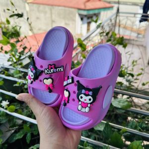 Dép Sục đính hình Sticker Kuromi HOT 2024 Quảng Châu cao cấp cho bé gái từ 2 tuổi đến 12 tuổi