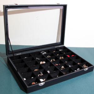 Large Jewellery Box Accessories Storage Box Organizer with Transparent Lid & Inner Velvet for Earring/Pendant/Necklace / Rings Jewelry Box