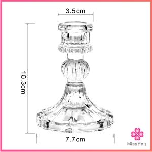 Missyou เชิงเทียนแก้ว เนื้อแก้วหนา แก้วเนื้อดี ใช้งานสะดวก candlestick