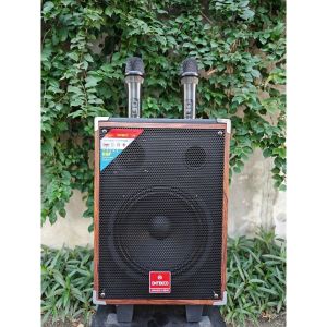 Loa karaoke kèm 2 micro không dây TK  V2 nhỏ gọn  kết nối bluetooth thẻ nhớ  AUX mic thu âm tốt thiết kế sang trọng chắc chắn thời gian sử dụng 3-4 h liên tục phục vụ mọi nhu cầu giải trí