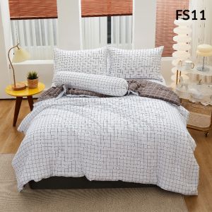 [FS11 小白格] 2500TC Luna Milk Bedsheet 牛奶丝棉床单