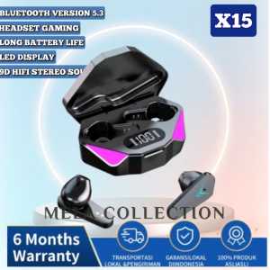 Headset Bluetooth Gaming TWS X15 Bluetooth V5.2 LED Smart Display M10 TWS HEADSET BLUETOOTH WIRELESS