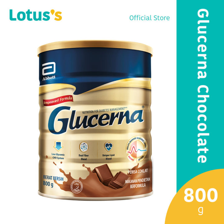 Glucerna chocolate milk powder 800g diabetes specific formula lazada