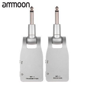 [ammoon]2.4G Wireless Guitar System Transmitter & Receiver Built-in Rechargeable Lithium Battery 30M Transmission Range for Electric Guitar Bass
