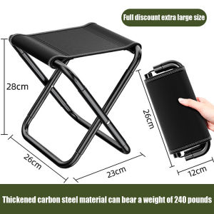 Foldable Outdoor Bench Portable Fishing Mini Chairs Queuing Folding Picnic Camping Stool