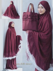 Mukena Swiss Dalanova 100% size jumbo lapis tulle free box exclusive