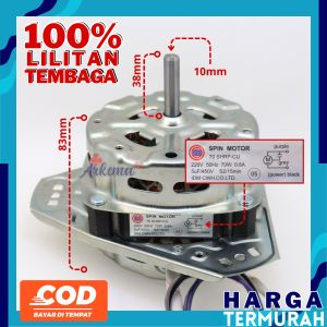 DINAMO SPIN SHARP 70WATT | DINAMO PENGERING MESIN CUCI SHARP 2TABUNG |  MOTOR SPINER / SPINNER SHARP 2 TABUNG KAKI 3  | DINAMO SPIN PENGERING MESINCUCI 2 TABUNG SHARP 70WAT