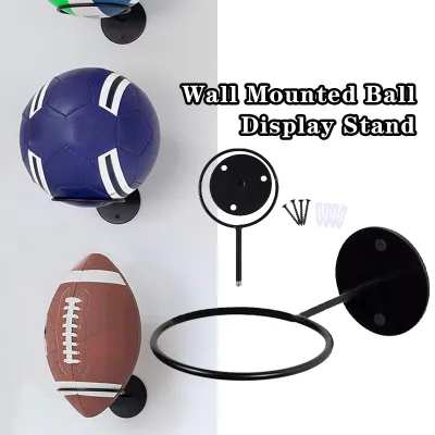 Shop Ball Display Rack Wall Mounted Ball Stand Display for Basketball Football Volleyball