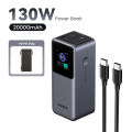 Sạc dự phòng UGREEN PB721 20000mAh Laptop Power Bank PD 130W Fast Charging for Dell Lenovo MacBook Air Samsung S24 iPhone 16 15 14 13 Pro Max for Pixel iPad Xiaomi Huawei Mobile Phones Power Adapter Model：35524. 