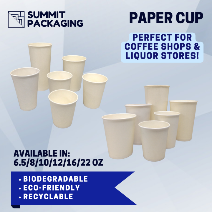 Paper Cup Plain White / Party Cups [50pcs] 6.5oz/8oz/10oz/12oz/16oz ...