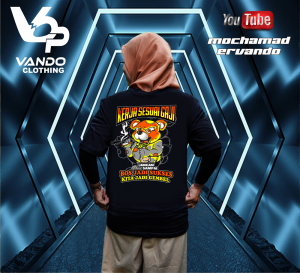 Vando Kaos Kerja Sesuai Gaji Baju Kata Kata Tshirt Distro Terbaru  Lengan Panjang Pria Wanita