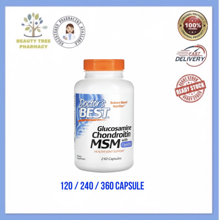 Doctor's Best Glucosamine Chondroitin MSM with OptiMSM Capsules | Lazada