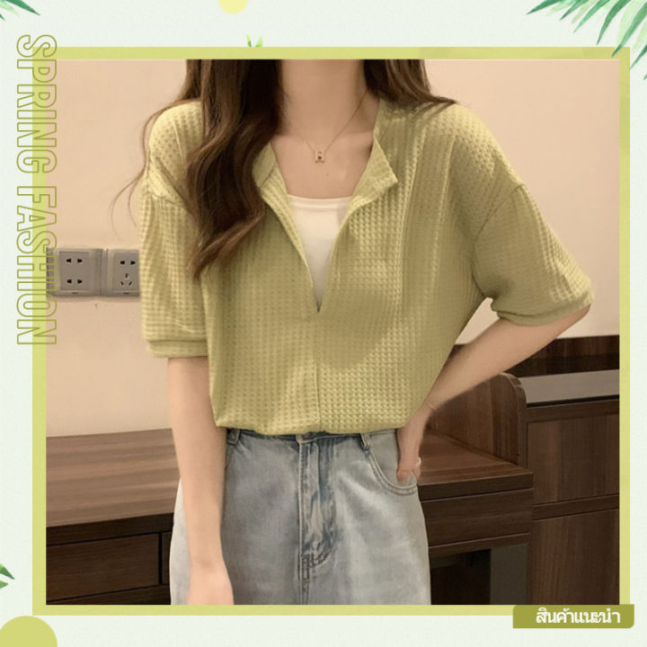 KDAShop มาแล้วพี่จ๋าาา💕 เสื้อคอวี ดีไซน์ใหม่ สวยสับสไตล์เกาหลี🌈🦋 ลุคนี้ ...