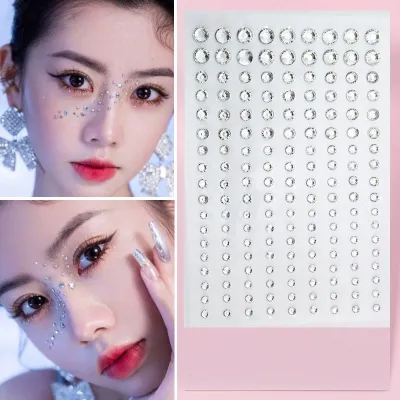สติ๊กเกอร์เพชรตกแต่งใบหน้า เครื่องประดับคิ้วเพชรฉีก สติกเกอร์ตกแต่งการแสดงเด็กบนเวทีคอนเสิร์ตเจ้าสาว