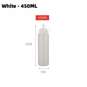250ml 360ml 450ml 680ml Clear Plastic Squeeze Bottle Condiment Dispenser
