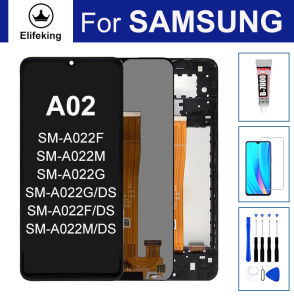 จอ LCD สำหรับ Samsung Galaxy A02 SM-A022F SM-A022M SM-A022G SM-A022DS แสดงหน้าจอสัมผัสชิ้นส่วนทดแทนการกำหนดตำแหน่ง + เครื่องมือ