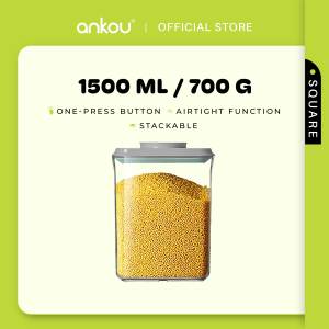 ANKOU Multi-Purpose Airtight Food Storage/Baby Snacks Container - Square (1500ml)