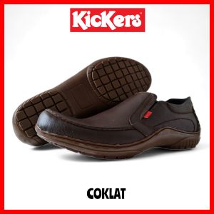 SEPATU PANTOFEL PRIA KULIT ASLl KICKERS FORMAL / SEPATU PANTOFEL SLIP ON COWOK / SEPATU KERJA KANTOR WEDDING  LAKI