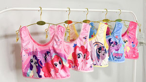 เสื้อกล้ามสั้นสี เสื้อกล้ามเด็กลายการ์ตูน เอลซ่า โพนี่ งานแท้ ไซส์ S-XL