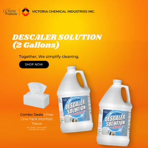 ICHEM PRODUCT DESCALER SOLUTION (2 GALLONS) WITH FREE 1 PACK INTERFOLD TISSUE