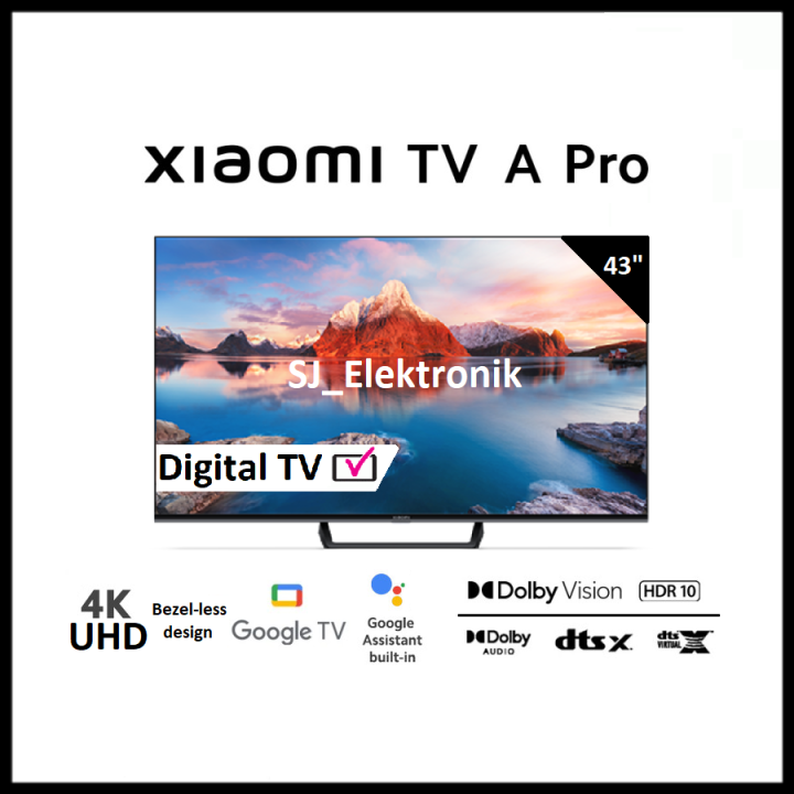 Xiaomi Smart 43 A Pro UHD 4K | LED 43 Inch Google TV Dolby Audio ...