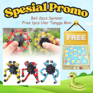 [BELI 2 GRATIS 1 ULAR TANGGA] SPIN-ROBOT Mainan edukasi fidget spinner robot Finger fingertip spinner Deformable transformers spiner Warna Random