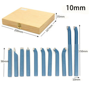 11pcs 10/12mm Shank Carbide Tip Metal Lathe Tool Set Turning Boring Bit For Metal Working Lathe Thread