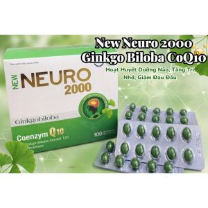 New Neuro 2000 Ginkgo Biloba CoQ10 – 100 Viên – Bổ Não Tăng Trí Nhớ Giảm Chóng Mặt Tuần Hoàn Não